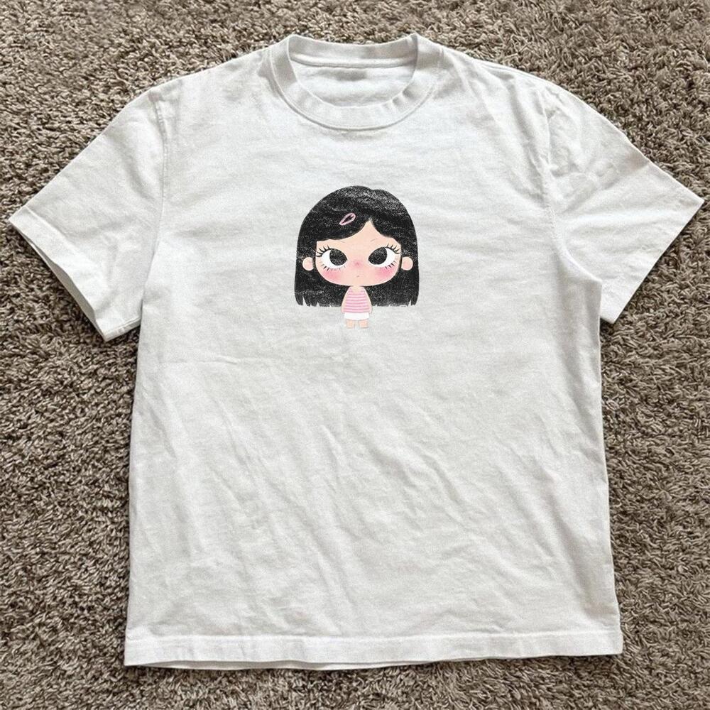 White Sawako A Cute Comic Girl Tee